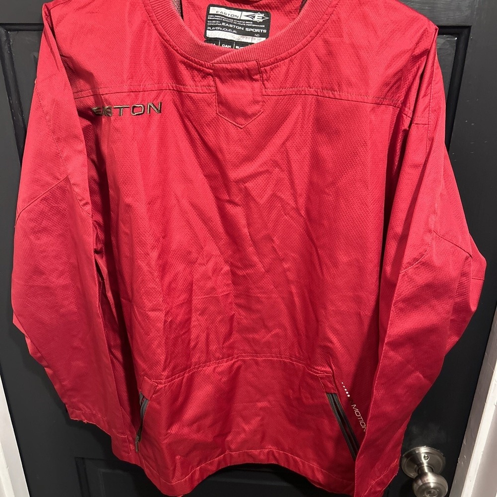 Easton In Motion Fit Windbreaker Full Zip Green Rain Athletic Jacket Size Y L/XL